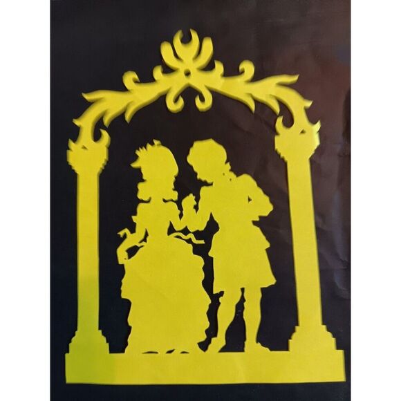 Vintage Lot Of 6 Scherenschnitte Pre-cut Patterns And Backgrounds Lot #4 - Picture 7 of 7